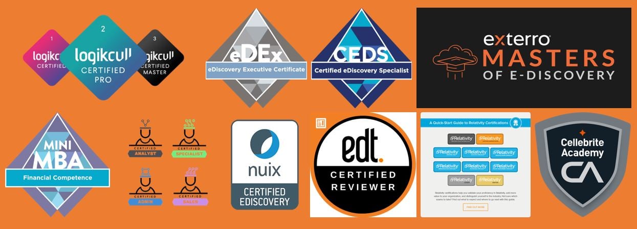 ediscovery certifications